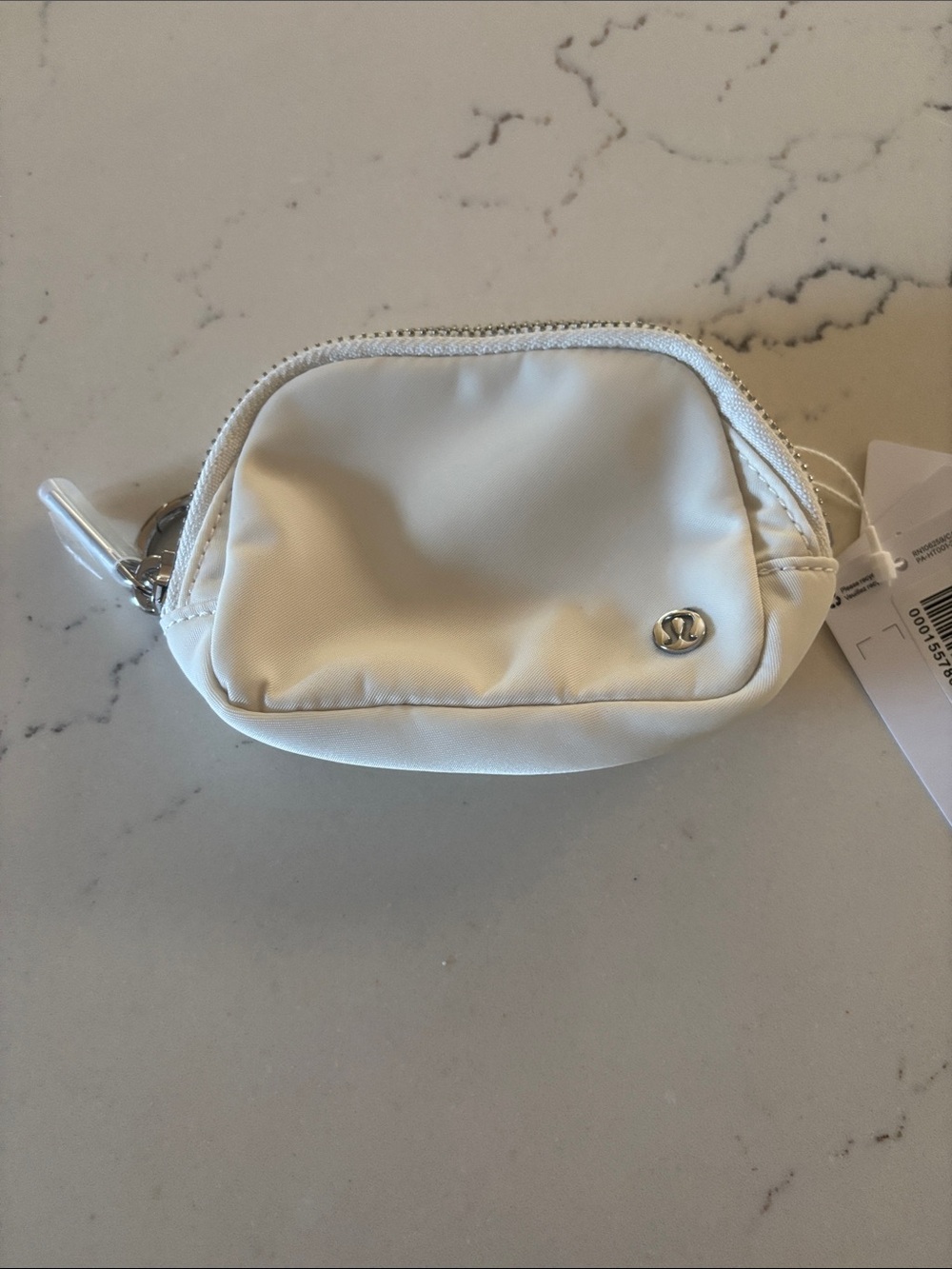 Lululemon Everywhere Belt Bag Nano—Ivory with silver hardware NWT